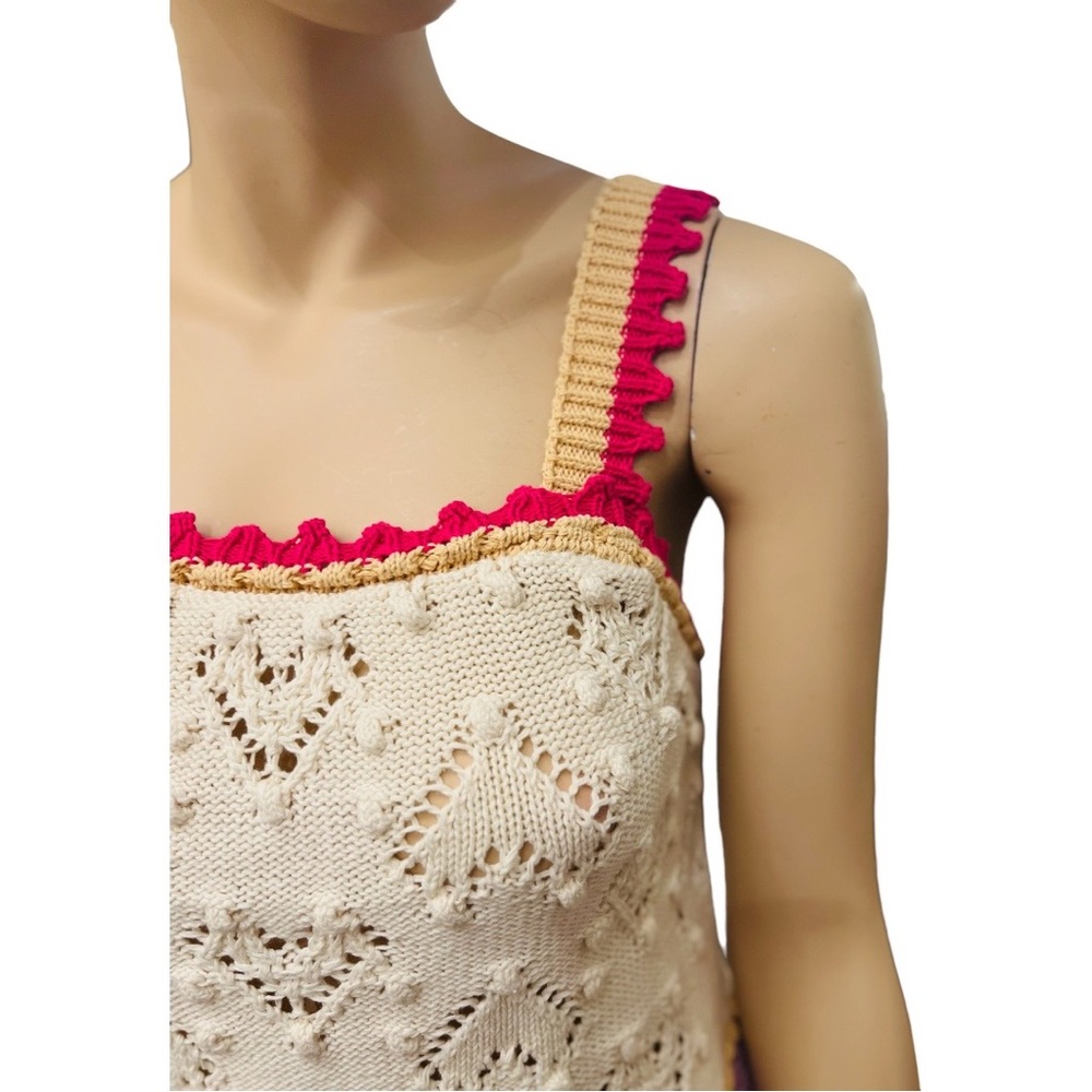 Zara cropped Crochet Top Size Large in good condition preowned 100% cotton - Picture 5 of 9